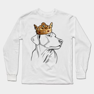 Plott Hound Dog King Queen Wearing Crown Long Sleeve T-Shirt